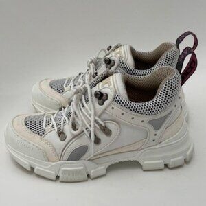 GUCCI chunky flashtrek womens sneakers SZ 38.5 - WHITE -NEW !!!!